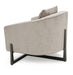 Forbis - Contemporary Light Grey Fabric + Bronze Accent Chair