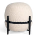 Fouston - Contemporary White Sherpa Pouf
