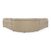 Frazier - Modern Tan Leather Sectional Sofa with 3 Recliners