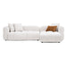 Freya - Modern Beige Fabric Sectional Sofa w/ Console