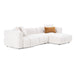 Freya - Modern Beige Fabric Sectional Sofa w/ Console