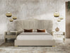 Florence - Modern Beige Velvet + Gold Bed