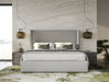 Eastern King Byrne + Asus - Modern Grey Fabric + Elm Grey Bed & 2 Nightstands