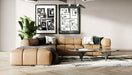 Everest - Modern Brown Leather Modular Corner Sectional Seat