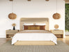 Gavin - Modern Natural Ash + Rattan Bed