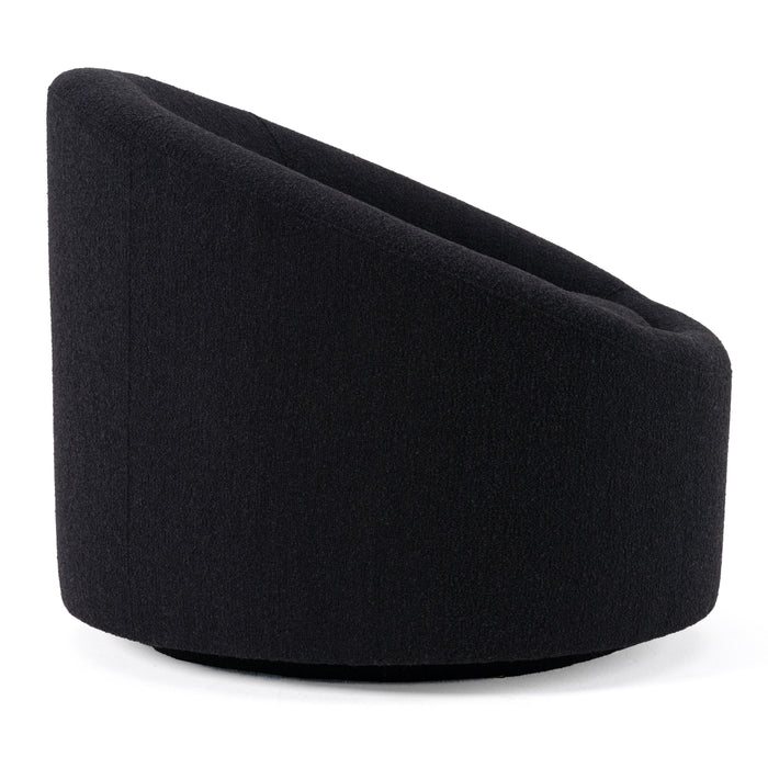 Frontier - Glam Black Fabric Accent Chair