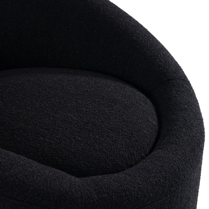 Frontier - Glam Black Fabric Accent Chair