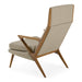 Fulton - Modern Beige Lounge Chair & Ottoman