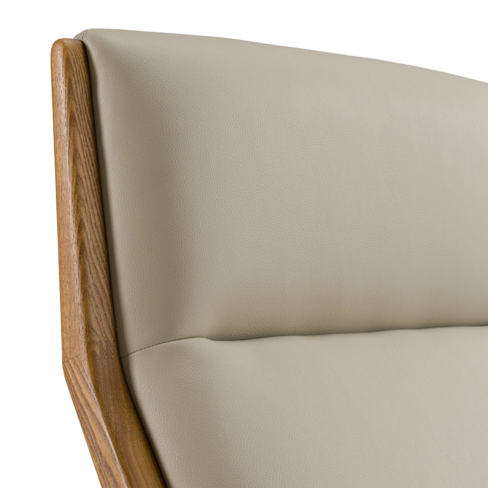 Fulton - Modern Beige Lounge Chair & Ottoman