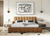 Harris - Modern Brown Fabric Bed
