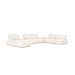 Garfield - Modern Off-White Leather 7-Piece Modular Sectional Sofa