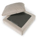 Garman - Modern Light Grey Ottoman
