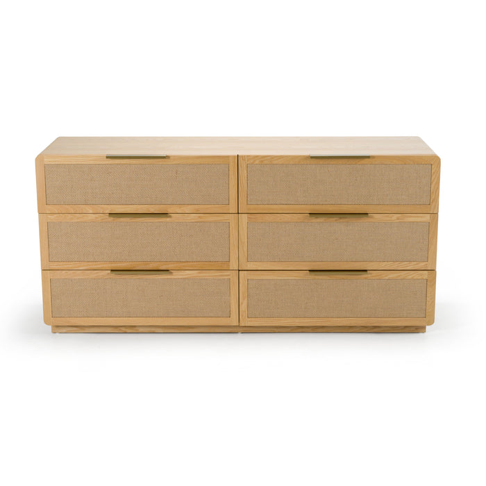Gavin - Modern Natural Ash + Rattan Dresser