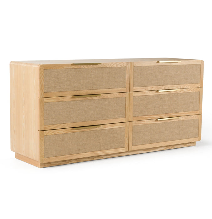 Gavin - Modern Natural Ash + Rattan Bedroom Set