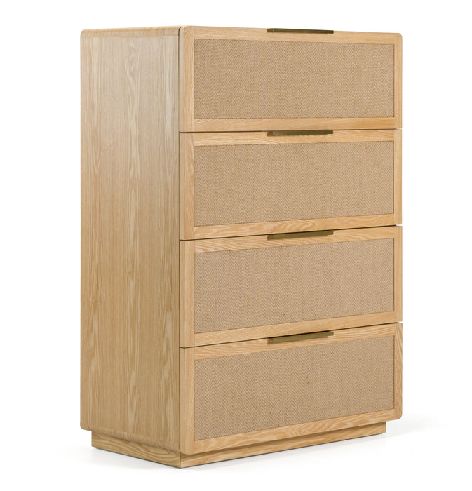 Gavin - Modern Natural Ash + Rattan Chest