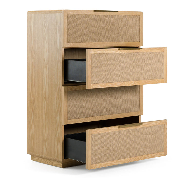 Gavin - Modern Natural Ash + Rattan Chest