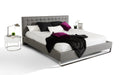 Gemma Modern Grey Leatherette Bed