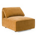 Gene - Modern Ochre Fabric Modular Armless Sectional Seat
