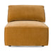 Gene - Modern Ochre Fabric Modular Armless Sectional Seat