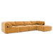Gene - Modern Ochre Fabric 5-Piece Modular Sectional Sofa