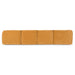 Gene - Modern Ochre Fabric 5-Piece Modular Sectional Sofa