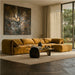 Gene - Modern Ochre Fabric Modular Corner Sectional Seat
