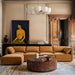 Gene - Modern Ochre Fabric Modular Armless Sectional Seat