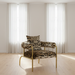 Kola - Gold Zebra Print Accent Chair