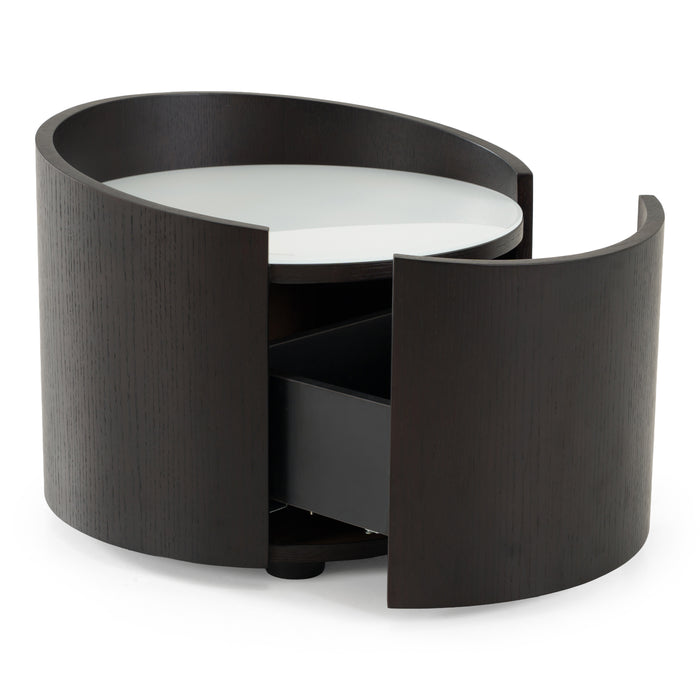 Geneva - Modern Brown Oak Nightstand