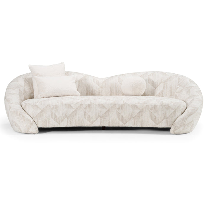 Gentle - Modern Beige Pattern Fabric Sofa