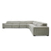 Gering - Modern Beige Fabric Sectional Sofa With 2 Power Recliners