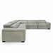 Gering - Modern Beige Fabric Sectional Sofa With 2 Power Recliners