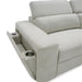 Gering - Modern Beige Fabric Sectional Sofa With 2 Power Recliners