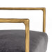 Gibbons - Modern Grey Velvet + Forged Gold Accent Chair