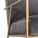 Gibbons - Modern Grey Velvet + Forged Gold Accent Chair