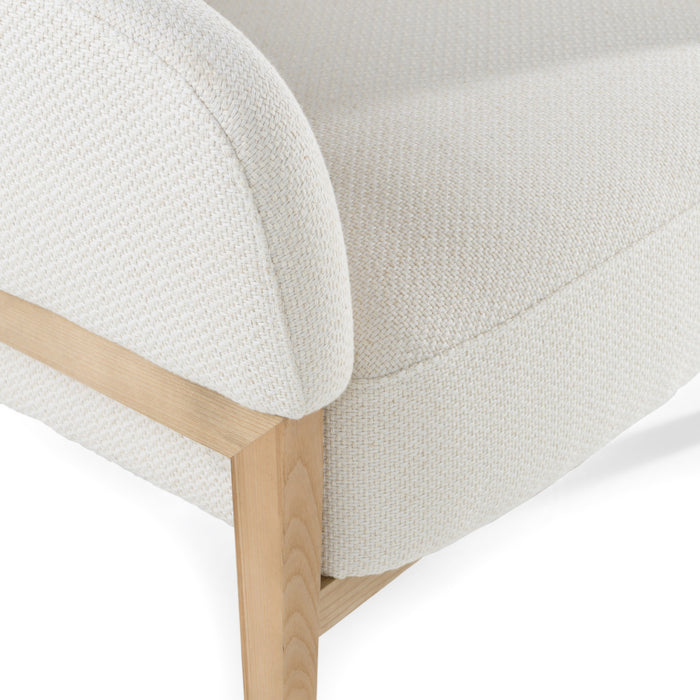Giselle - Mid-Century Modern Off-White Fabric Accent Chair