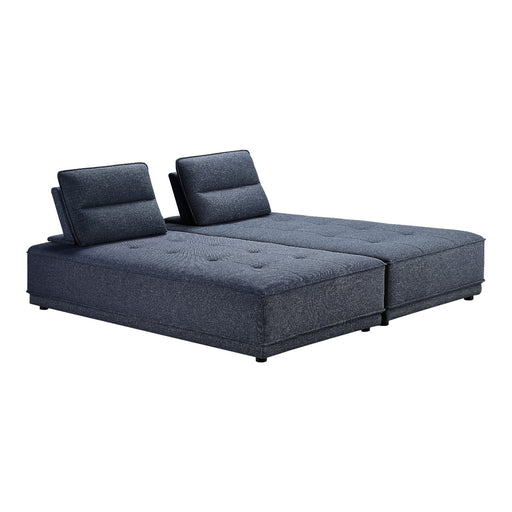 Glendale - Modern Blue Fabric Modular Sectional Sofa