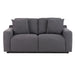 Gloria - Modern Grey Fabric Loveseat