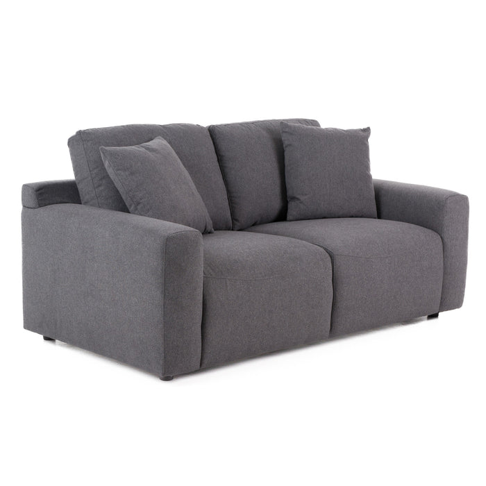 Gloria - Modern Grey Fabric Loveseat