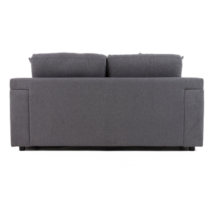 Gloria - Modern Grey Fabric Loveseat
