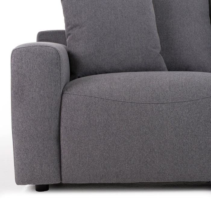 Gloria - Modern Grey Fabric Loveseat