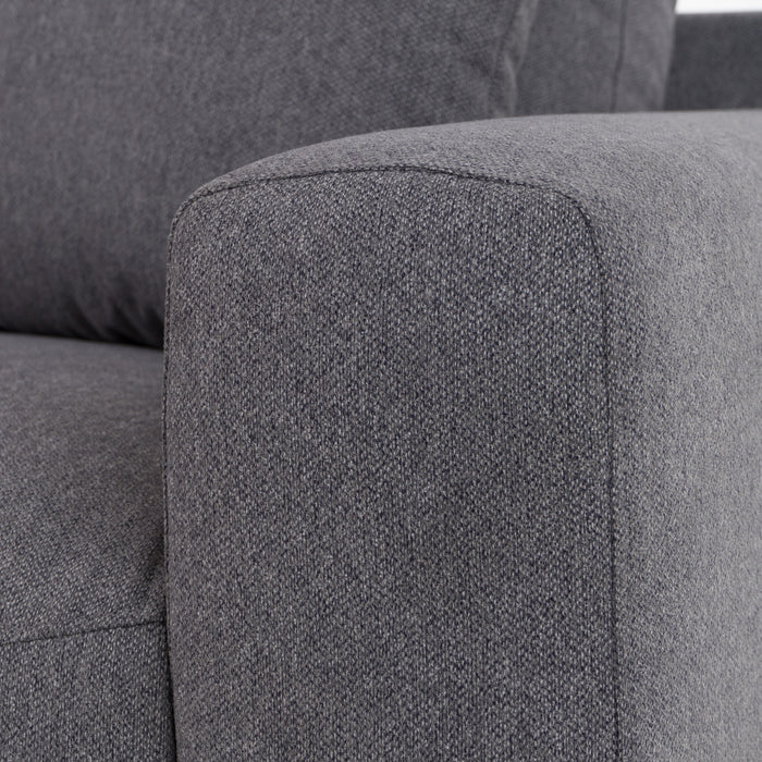 Gloria - Modern Grey Fabric Loveseat