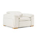 Gregory - Modern Off-White Leather Recliner Chair