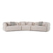 Nomad - Modern Off-White Fabric Curved Sectional Sofa
