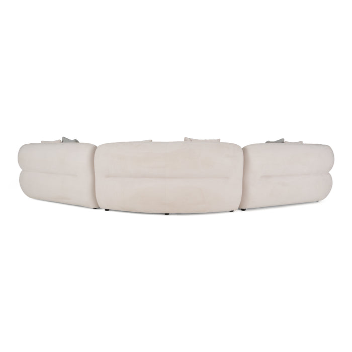 Nomad - Modern Off-White Fabric Curved Sectional Sofa