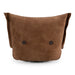 Hagen - Modern Camel Velvet + Chrome Swivel Accent Chair