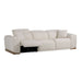 Hagerty - Modern Off-White Fabric Sofa With 2 Power Recliners