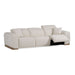 Hagerty - Modern Off-White Fabric Sofa With 2 Power Recliners