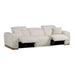 Hagerty - Modern Off-White Fabric Sofa With 2 Power Recliners