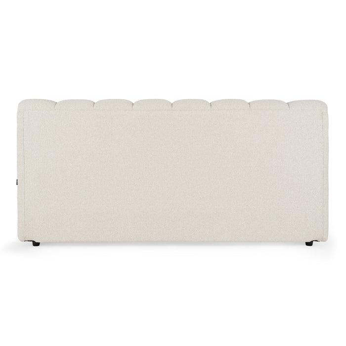 Queen Harris - Modern Off-White Fabric Bed